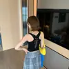 Estilo Nuevo Tirante Interior con Espalda Nudada, Cuello Cuadrado Hueco, Hermoso Coaster Fijo en la Espalda, Chaleco Sencillo y de Moda que se Puede Usar por Fuera