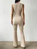 820 Moda Europea y Americana Transfronteriza Estilo Elegante Top Redondo Elegante para Mujer con Chaleco de Dobladillo con Abertura y Ligeramente Acampanado