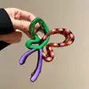 Pinza para el pelo de verano estilo ins con bloques de color para mujer, pasador lindo de lunares japoneses para niña, pinza de tiburón grande para recogidos.