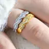 Anillo de Pareja Original con Estrella de Ocho Puntas Incrustada de Circonita con Patrón de Vid Vidriada, Anillo de Boda Sencillo, Regalo de Vacaciones