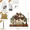 Rack de Madeira Retro Popular com Ganchos para Chaves Decoração de Parede para Entrada de Casa Quarto Sala de Estar Artesanato