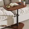 Mesa Lateral Pequeña para Dormitorio del Hogar, Altura Ajustable, Giratoria, Adecuada para Sofá de Sala de Estar, Oficina, Mesa de Café Móvil Simple con Almacenamiento