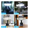 Uau, luz de grampo de três cabeças movida a energia solar feita sob medida para iluminação externa, luminária de pátio, poste de luz de jardim, luz à prova d'água com sensor de movimento