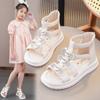 Zapatos Romanos para Niños, Sandalias para Niñas, Nuevo Estilo Verano 2026, Punta Abierta, Zapatos de Princesa de Suela Suave, Zapatos para Niños Mayores y Estudiantes de Primaria