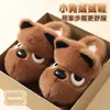 Pantuflas de algodón para mujer con diseño de cachorro enojado, para otoño e invierno, para pareja, de casa, suela gruesa antideslizante, cálidas para exteriores, lindas zapatillas de algodón peludo