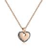 Collar de microdiamantes con diseño de amor retro de moda para mujer, cadena de clavícula de acero inoxidable de temperamento simple, joyería de moda directa de fábrica