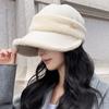 Gorro Holgado Estilo Coreano para Otoño e Invierno Japonés para Mujer, Sombrero de Pescador Versátil Británico Casual y Elegante, Gorra de Béisbol Cálida para Equitación