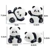 Decoración Decorativa Creativa de Dibujos Animados Lindo Panda para Pastel Modelo de Arcilla Blanda Muñeca de Juguete para Cumpleaños Infantil Enchufe