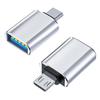 Adaptador Android Otg USB3.0 Fêmea para V8Micro Telefone Celular Leitor de Disco USB Liga de Alumínio Conversor Otg