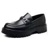 Mocasines sin cordones transfronterizos para adolescentes, talla pequeña, suela gruesa, zapatos de cuero que aumentan la altura, zapatos de hombre, calidad de exportación, zapatos de talla grande