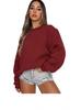 Sudadera Casual Unisex Estilo Europeo y Americano Transfronteriza Estilo Sencillo Mangas Caídas Cuello Redondo Sudadera de Felpa Cómoda de Moda en Stock