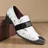 Superventas de Amazon Hebilla de Hierro Transfronteriza Zapatos de Cuero para Hombre Talla Grande Formal Negocios Casual Zapatos de Cuero Hombre 651202