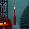 Borla de Nudo de Bambú Estilo Antiguo Boting Borla Pequeña Borla para Abanico Blanco Accesorios para Vestido Hanfu Cheongsam Estilo Antiguo Accesorios de Ropa