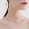 Multi-camada empilhada pequeno grão Shijia colar de pérolas Mulheres Luz de luxo nicho design sentido Nova moda colar chok