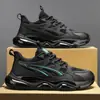 Zapatos de Padre para Primavera y Otoño Nuevas Mallas Transpirables Zapatillas de Correr Suela Gruesa Moda Guerrero Negro Venta al por Mayor Transfronteriza Zapatos para Hombre