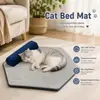 Alfombrilla para gatos apta para todas las estaciones, lavable, engrosada, antideslizante, suave cojín para dormir para gatos Ragdoll y British Shorthair, cojín para jaula y sofá