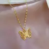 Collar de Mariposa Hueca con Diamante para Industria Pesada Cadena de Clavícula Cyber Celebrity de Ins para Mujer Accesorios Exquisitos Moda Sencilla Joker