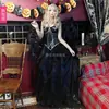 Disfraz de Halloween para Mujer, Vestido Largo de Novia Fantasma Diablo Oscuro, Disfraz de Ángel, Disfraz de Elfo, Disfraz de Vampiro Horror Zombi