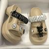 Sandalias de moda de celebridades de Internet para mujer, ropa de exterior de verano 2024, nuevas sandalias de plataforma antideslizantes de dos vías para la playa