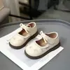 Sapatos Pequenos de Couro para Meninas 2026 Primavera e Outono Novos Estilo Coreano Sapatos Mary Jane com Laço de Pérola Estilo College Sapatos de Princesa