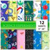 Grande Venda 12 Folhas/Pacote de Papel Material para Manual de Experimentos Científicos Clipart DIY Produção de Cartão Feito à Mão Base de Fundo Criativa