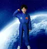 Traje de Astronauta Espacial Infantil Traje Espacial Dividido Traje de Aviação Fantasia de Astronauta para Performance Fantasia de Role Play de Astronauta