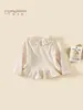 Camiseta de Manga Larga de Otoño para Niña 2026 Primavera/Otoño Nuevo Estilo Coreano Moderna Suave Agradable a la Piel Camiseta Básica para Niña Clase A