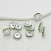 Rueda redonda con cuentas de diamantes de imitación transfronteriza, espaciador de diamantes corrugado de onda de agua, anillo de perforación DIY, accesorios de joyería calientes al por mayor