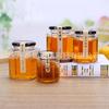 Atacado Pote de Vidro Hexagonal para Mel 500ml Hermético Espessado para Conservas Pote para Picles Pote para Doce Pote Dispensador Grande Capacidade
