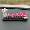 Morango Urso Carro Estacionamento Temporário Número Placa Feminino Bonito Telefone Móvel Placa Decoração Do Carro