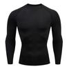 Playera Deportiva de Manga Larga Ropa de Fitness para Hombre Ropa Deportiva Ajustada para Correr Secado Rápido Ropa de Compresión Secado Rápido Elástica