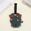 Etiqueta de Bagagem de Silicone de Animal de Desenho Animado Criativa Anti-Perda para Mala Pequenos Acessórios de Pingente de Identificação de Bagagem