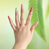 24 piezas, directo de fábrica, uñas postizas europeas y americanas de punta larga, uñas postizas al por mayor, parches de uñas terminados, uñas postizas