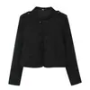 Comércio Exterior Europeu e Americano Transfronteiriço Roupas Femininas Aliexpress Moda Blazer Curto Simples Versátil Gola Alta Pequena