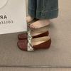 Zapatos Mary Jane Retro de Punta Redonda Estilo Suave Versátiles Altura Aumentada No Cansan Perfectas Bailarinas Bajas para Mujer