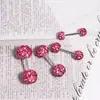 Brincos Redondos Ol Macios de Argila Não Descascáveis com Bolas de Diamante Integral 925 Estilo Luxo Acessível Tachinhas de Hélice de Orelha Brincos de Parafuso para Piercing de Orelha de Aço Titânio