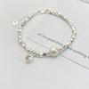 Pulsera de Amor Plata Rota Estilo Coreano para Mujer Moda de Alta Gama Personalidad Elegante Perla S925 Pulsera Pulsera Versátil