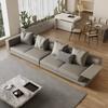Fábrica de muebles Foshan, sofá de cuero, capa superior de piel de vaca, sala de estar, sofá Connery, simple, moderno, apartamento pequeño