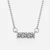 Artículo de venta caliente para transmisión en vivo transfronteriza: Collar Minimalista Estilo Ins de Tres Piedras con Fila de Diamantes, Cadena Versátil de Clavícula de Moda al por Mayor