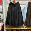 Falda Midi Plisada de Gasa con Lunares y Cintura Elástica para Mujer Falda Plisada 488811 487996