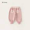 Bangxuan Huzhou Zhili Roupa Infantil Calça de Moletom para Meninas Primavera e Outono Nova Moda Calça Jogger para Bebês e Crianças