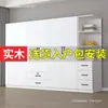 Armario de madera maciza para uso doméstico en dormitorios y apartamentos de alquiler, mueble de almacenamiento fácil de montar, armario grande moderno minimalista para niños