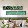 Pintura decorativa para sala de estar de estilo vintage francés con textura, pintura para colgar en la pared de fondo de sofá estilo mediados de siglo, mural combinado de franjas horizontales