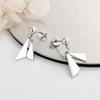 Pendientes stud geométricos de diamante elegantes y sencillos estilo coreano doble capa espejo personalidad Frescas cuentas redondas pendientes gorro niña
