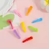 Pinzas de pato de plástico de colores dulces hechas a mano para niños, pinzas para el pelo de plástico sólido tipo gelatina para niñas pequeñas, 3.5 cm