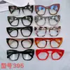 395 gafas de nuevo estilo personalizadas de moda ojo de gato lente plana para hombre y mujer anti-luz azul marco completo de PC gafas de exportación europeas y americanas