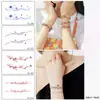 Xmxp Calcomanía de Tatuaje Temporal Colorida para Muñeca Brazo de Niña Mujer Impermeable Larga Duración Estilo Ins de Gama Alta Mismo Estilo que Xiaohongshu