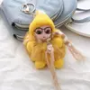 Llavero de Muñeca Peluche Nuevo Lindo de Ojos Grandes Bufanda Muñeca Elfo Colgante para Bolso Regalo para Estudiantes Adorno para Mujeres