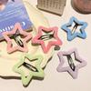 Horquilla de peluche con forma de estrella de cinco puntas para otoño e invierno, pinza para el flequillo, pinza lateral, linda chica, horquilla rota con forma de estrella, pinza inferior para manualidades