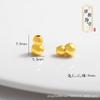 Accesorios de bricolaje de oro antiguo, cuentas enrolladas, cuentas sueltas, espaciador, oro roto, redondo, estrella de cinco puntas, luna, corazón de melocotón, cuentas de oro